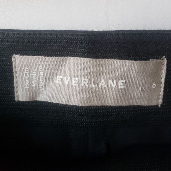 everlane the side-zip stretch cotton pant in black size 6 - Picture 5 of 6